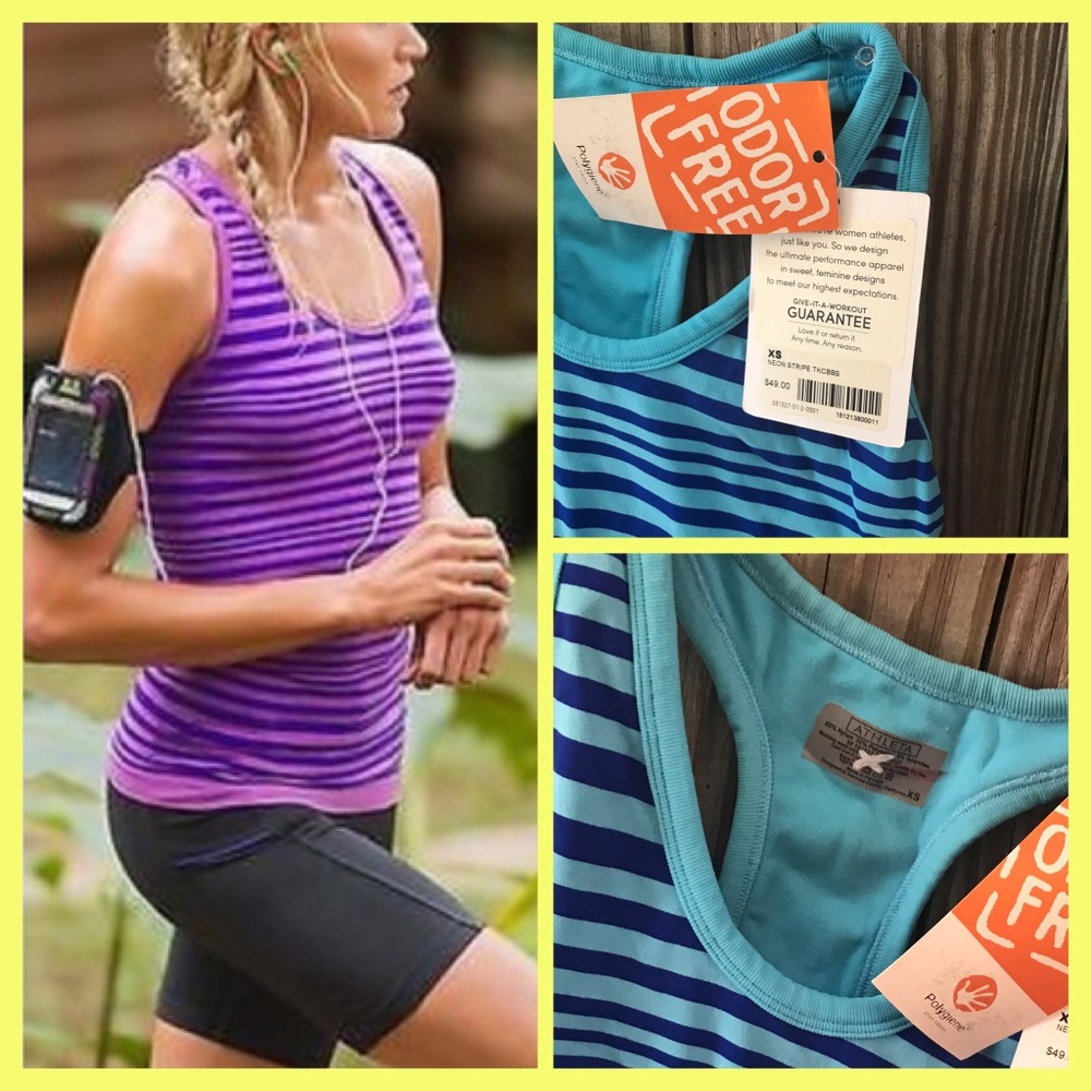 🍀 One Day Athleta ODOR FREE Racer Back Tank XS 🍀 - Picture 2 of 8